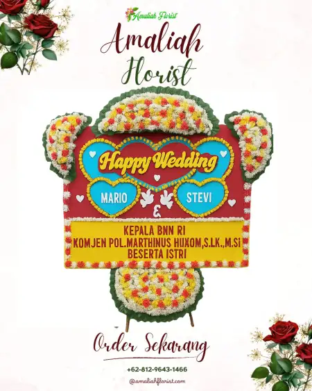 Papan Bunga Pernikahan Telluwanua